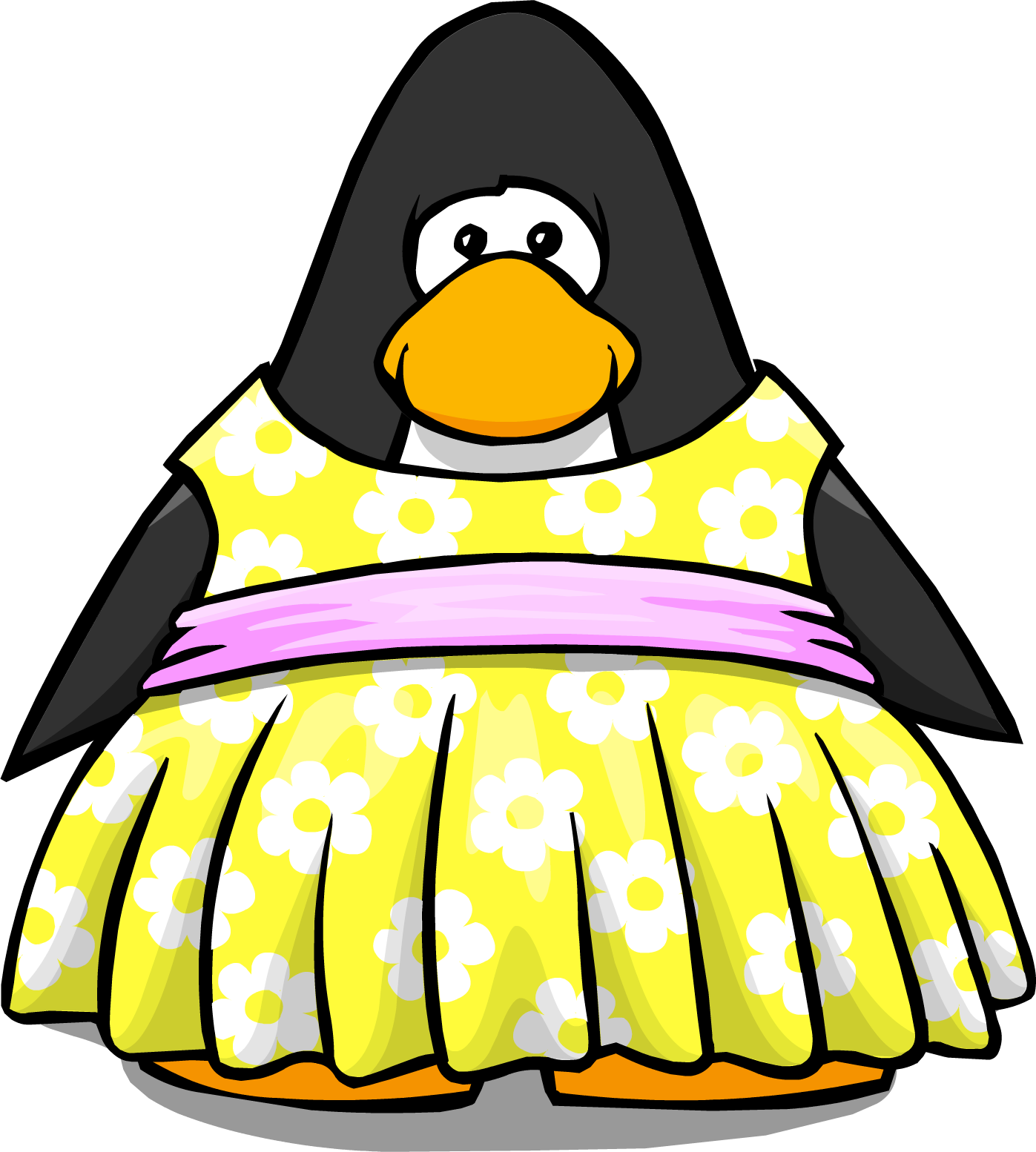 Flower Dress Code Club Penguin - Club Penguin In A Dress (1397x1554)