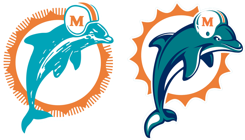 Dolphins Logo From 1966 - Miami Dolphins Old Logo (800x458)