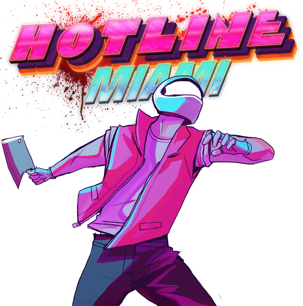 House Of Blargah I Wanted To Draw Something As A Warmup - Hotline Miami Biker Png (1000x989)