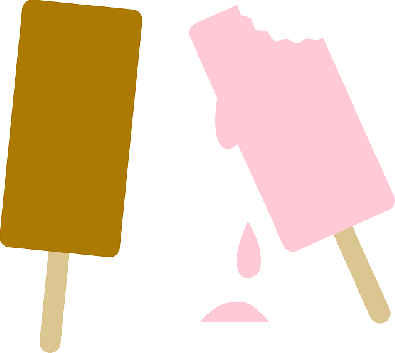 Ice Cream, Popsicle, Lollipop, Ice, Melting, Aliment - Clipart Ais Krim (800x715)