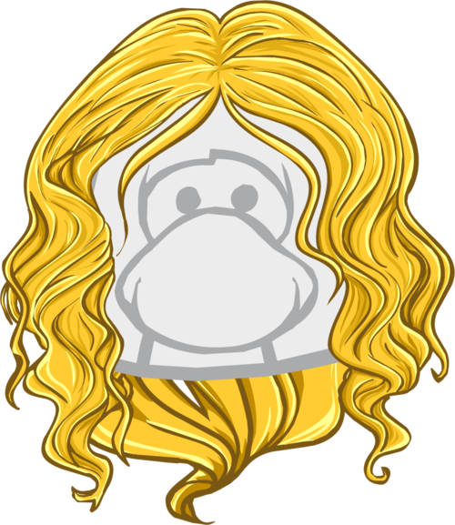Club Penguin Codes 2014 - Club Penguin Gold Hair (500x577)