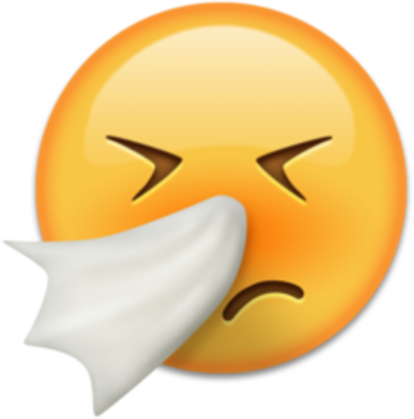 Emoji Getting Sick ↺ - Sneeze Emoji Transparent (1514x1514)
