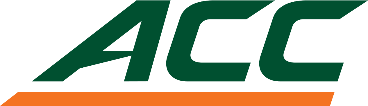 Acc Logo In Miami Colors - Nc State Acc Logo (1280x377)