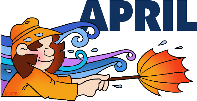Free Birthday Clip Art By Phillip Martin - April Calendar Clip Art (648x346)