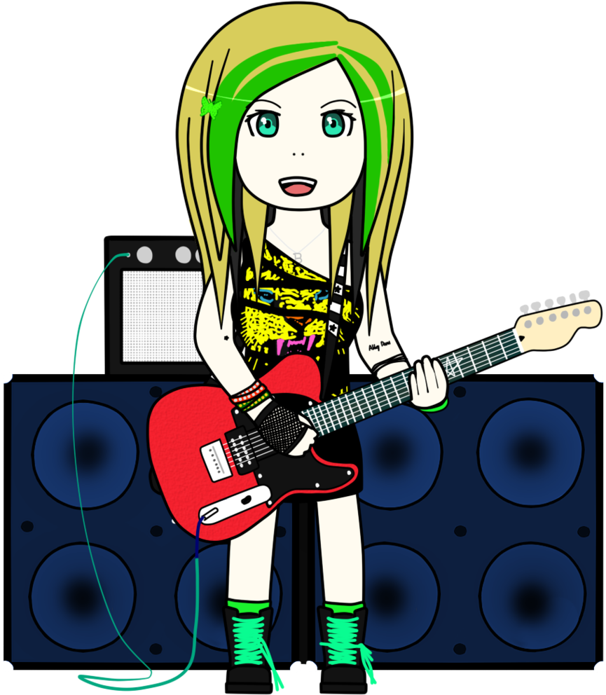 Avril Lavigne Anime Smile (900x1105)