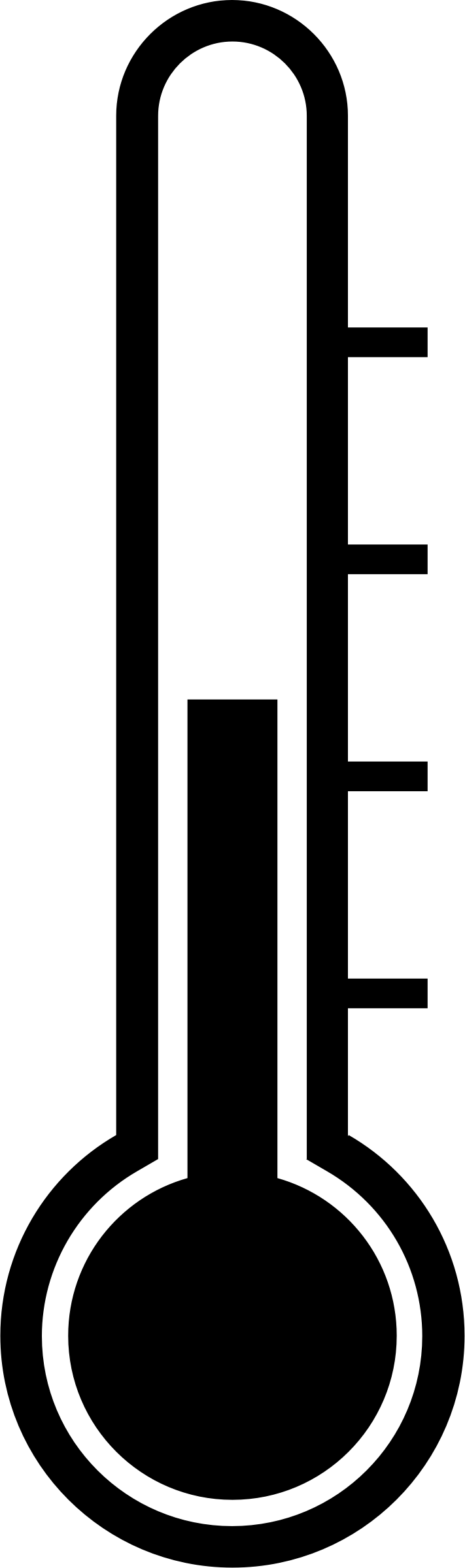 Big Image - Thermometer Clip Art Black And White Png (711x2400)