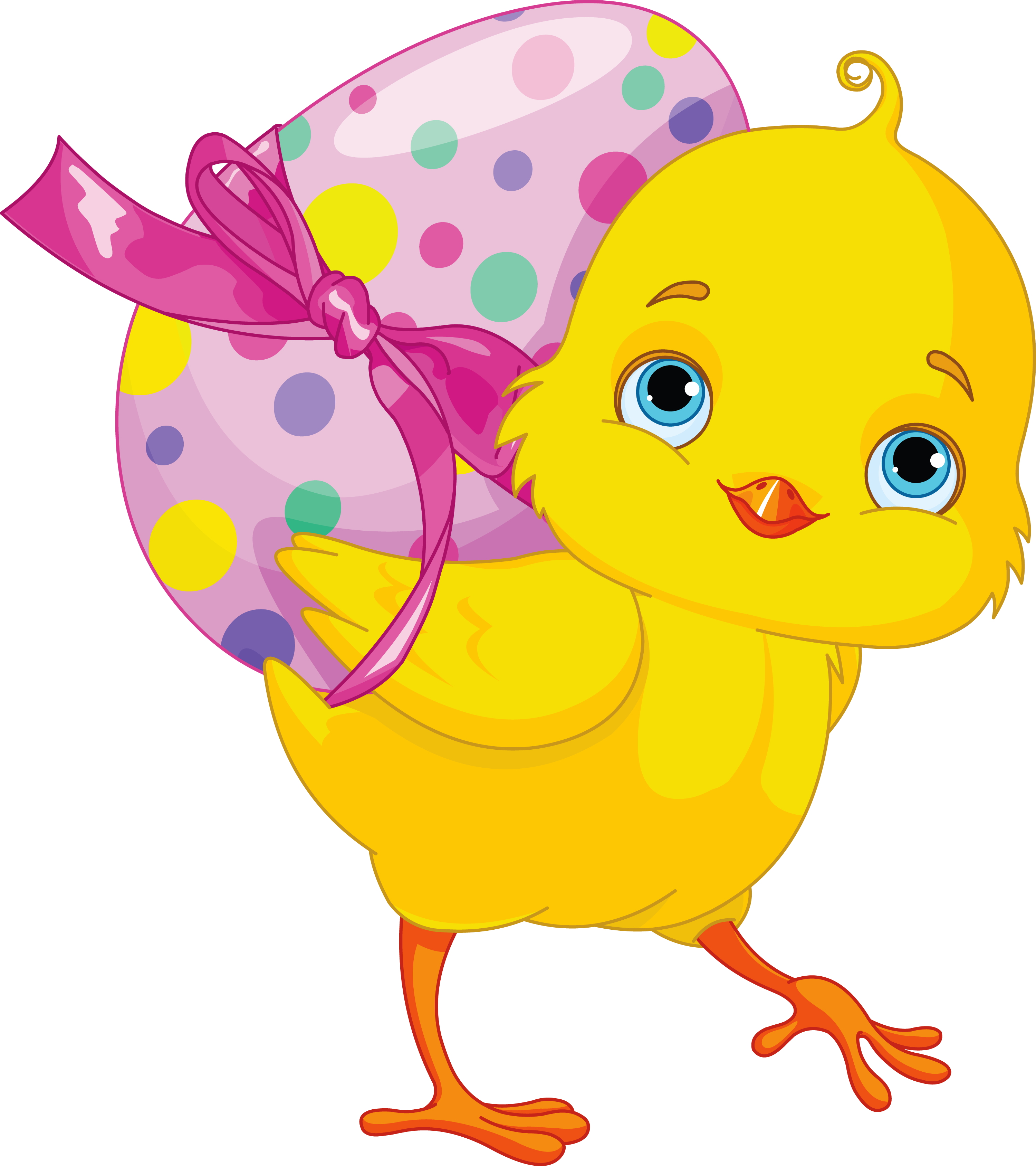 Fete Paques Gifs Et Png - Easter Chick With Egg (3000x3375)
