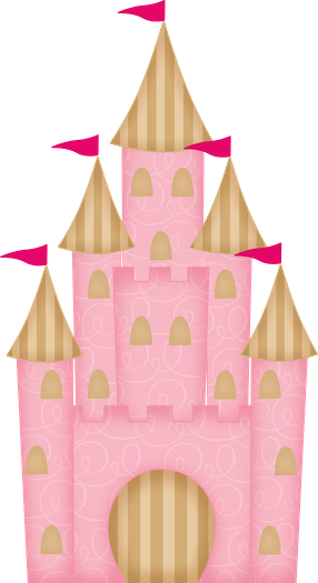 Princesas E Fadas - Pink And Gold Princess Clipart (286x525)