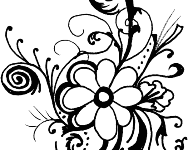 Art Flower Pictures - Black And White Flower Art (640x480)