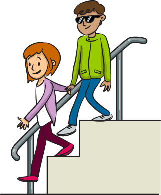 Spell It - Walking Down Stairs Clipart (321x389)