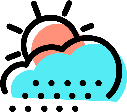 Hail, Weather, Snow, Sunny, Cloudy Icon - Icono Tormenta (513x451)