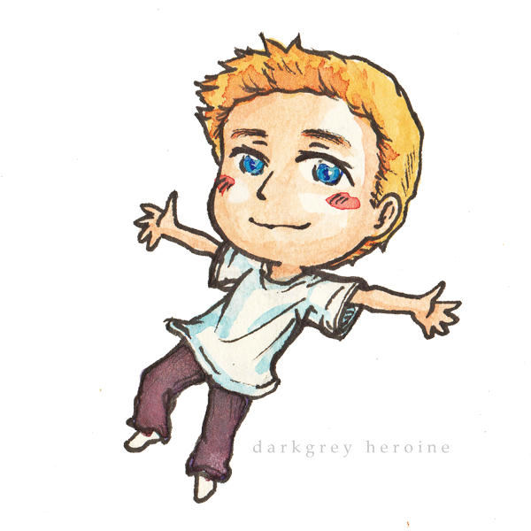 [commission] Chibi Calm And La - Cartoon (600x600)