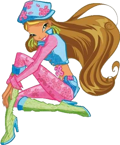 Flora Is Sweet, Shy, Calm, And Loves Plants Of All - Winx Club Flora (401x475)
