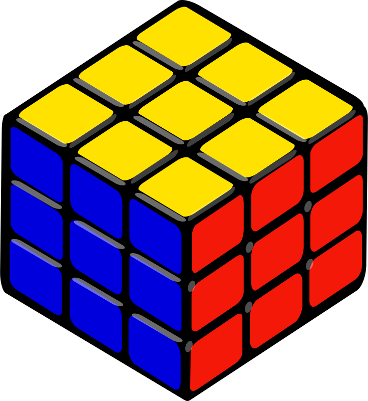 Ice Cube Tray Clip Art Download - Rubik's Cube Clip Art (735x800)
