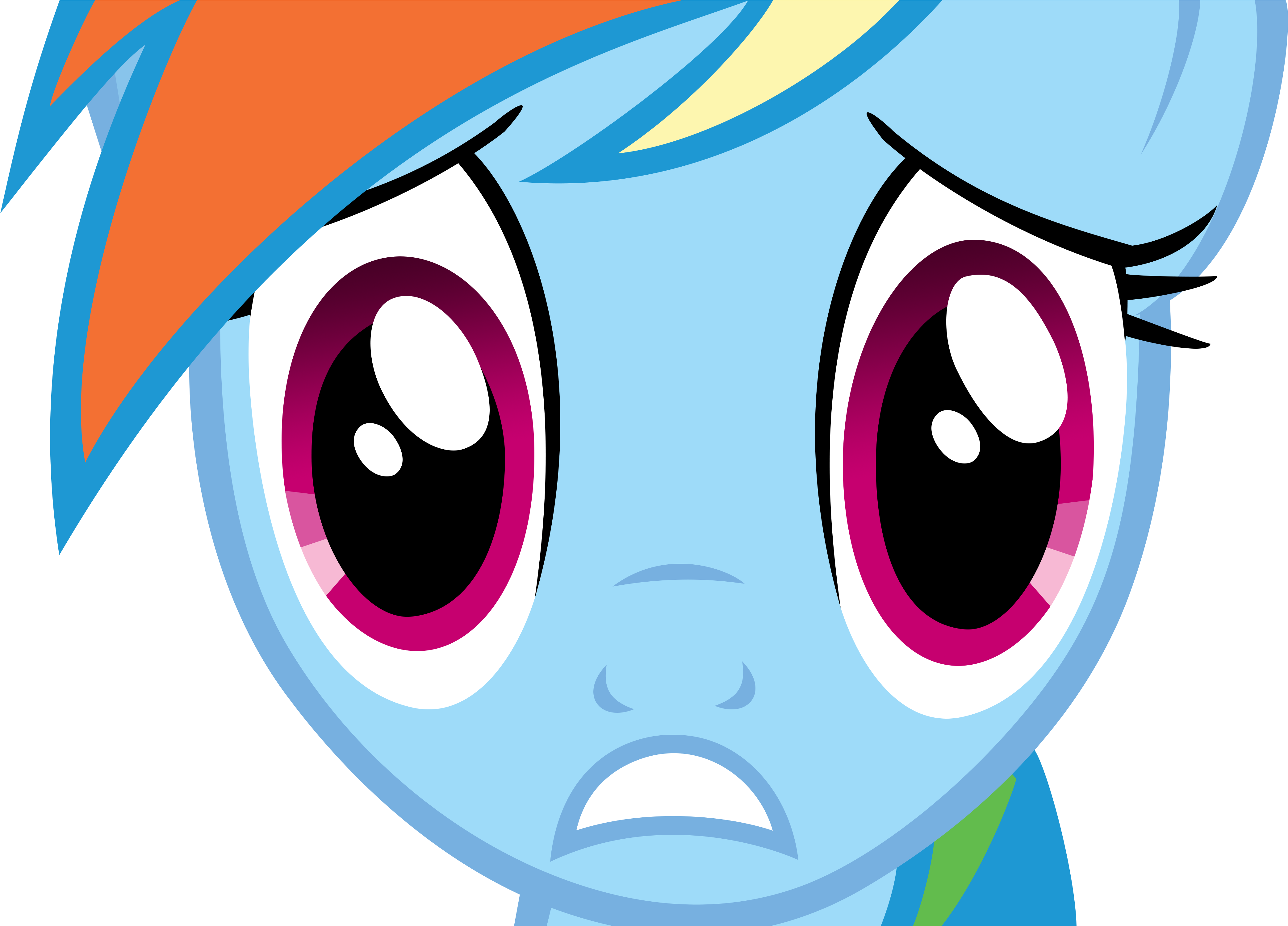 I Dunno So Have A Rainbow Dash By Dasduriel - My Little Pony Scared (6870x3000)