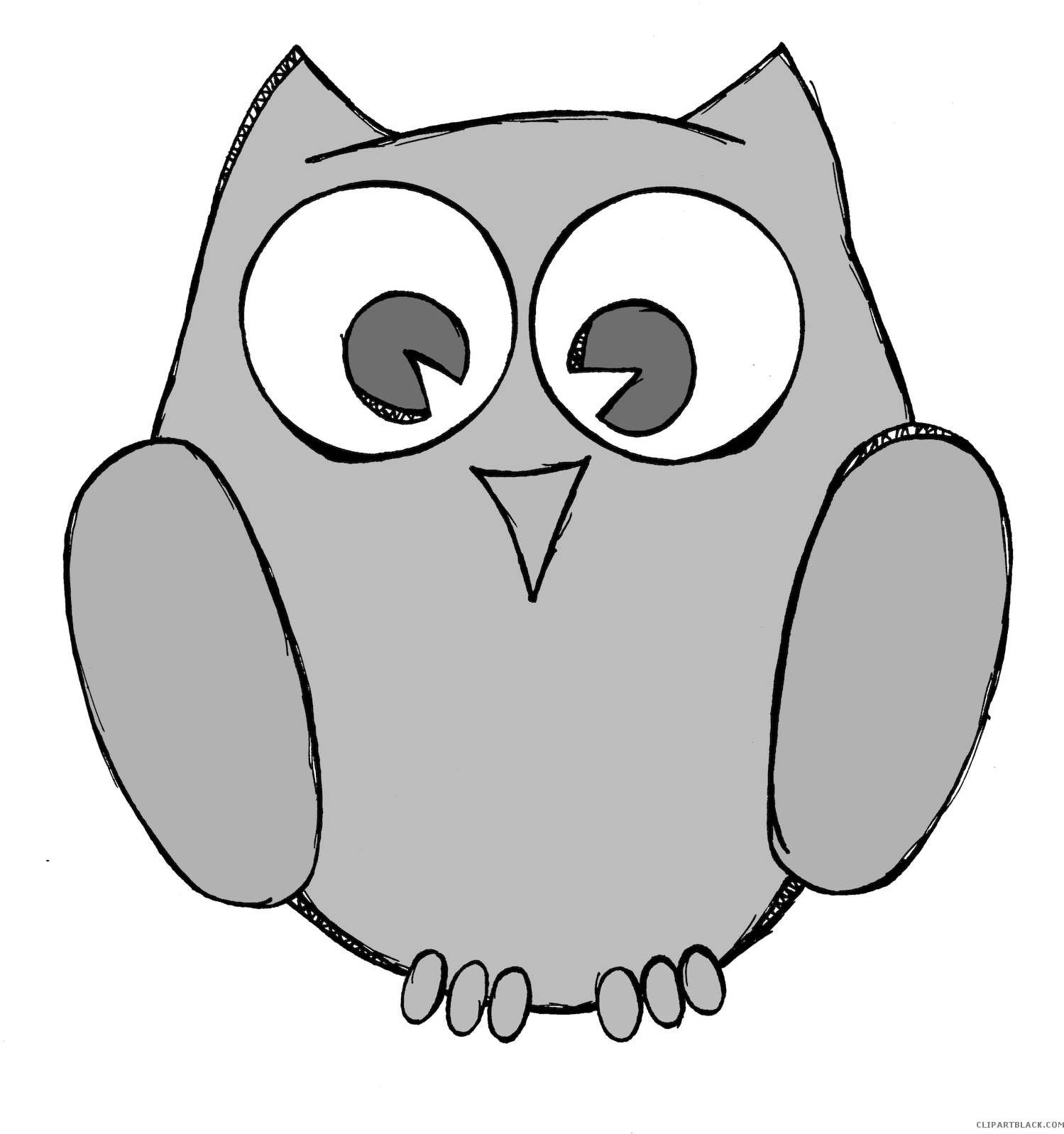 Owl For Teachers Animal Free Black White Clipart Images - Drawing.