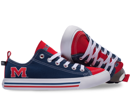 Mississippi Low-top - Skicks Ole Miss Rebels Low Top Sneaker, Size: M12, (600x424)