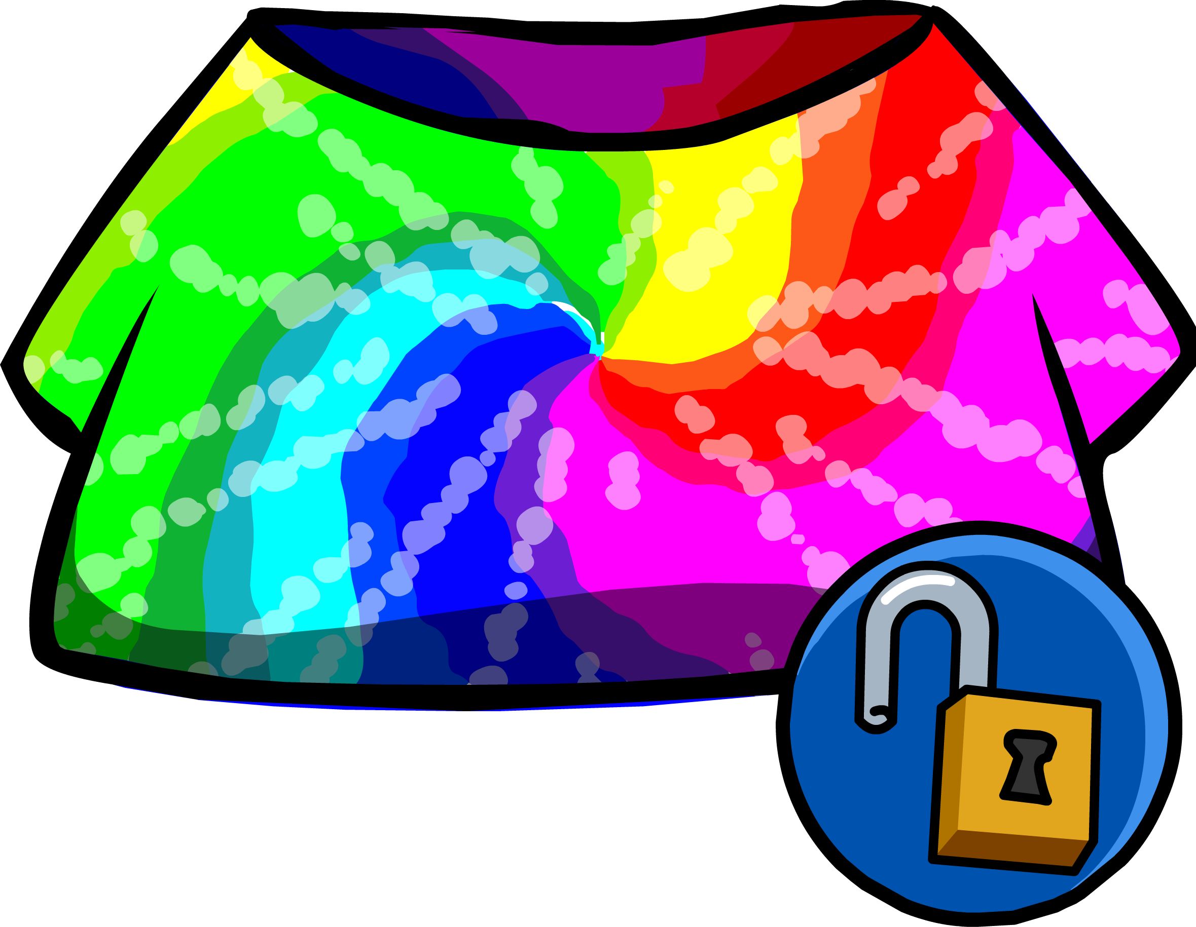 Tie Dye Shirt - Rare Club Penguin Clothes (2359x1830)