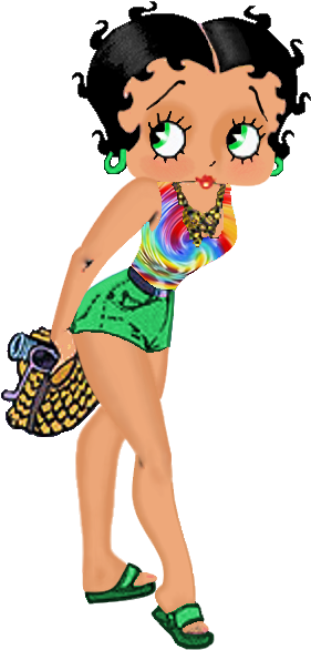 Tie-dye Image By Khunpaulsak - Betty Boop Labor Day (308x620)
