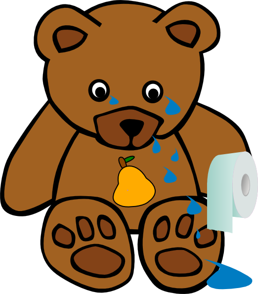 Pearbear Cry Clip Art - Crying Bear Clipart (522x595)