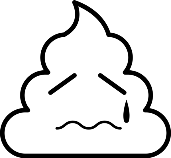 Crying Poop Emoji Rubber Stamp - Draw A Poop Emoji (600x555)