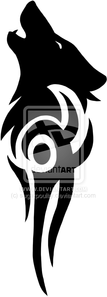 60 Tribal Wolf Tattoos Designs And Ideas - Simple Tribal Wolf Designs (400x993)