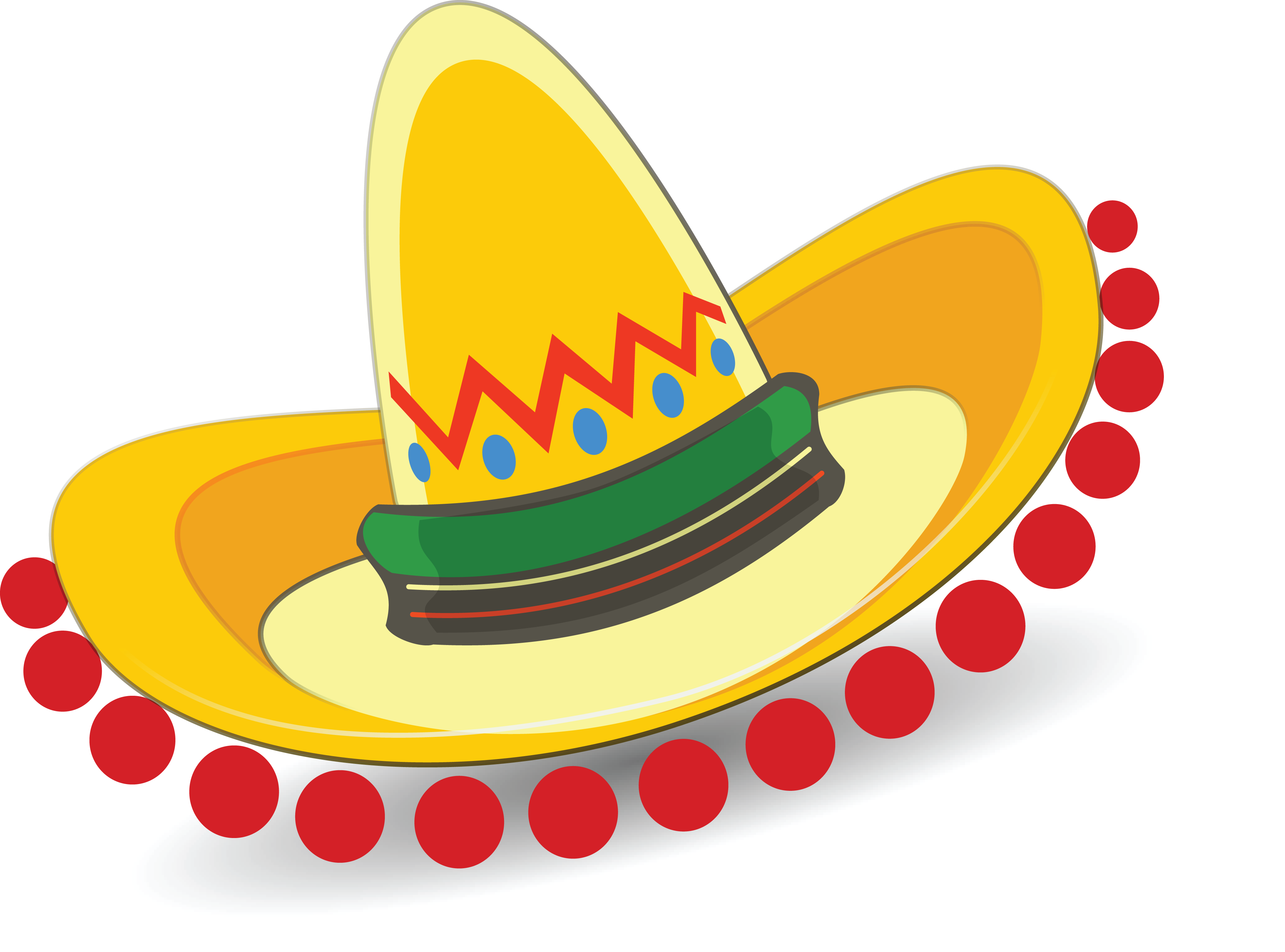Free Clipart Of A Mexican Sombrero - Fiesta Hat Clip Art (4000x2965)