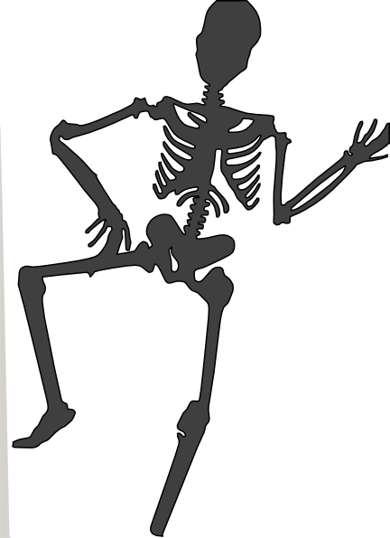Dancing Skeleton Clip Art - Dancing Skeletons Png Gif (432x595)