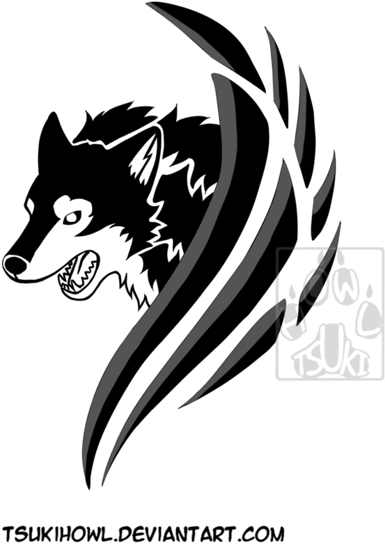 Tribal Angry Wolf By Tsukihowl - Angry Wolf Image Transparent (600x808)