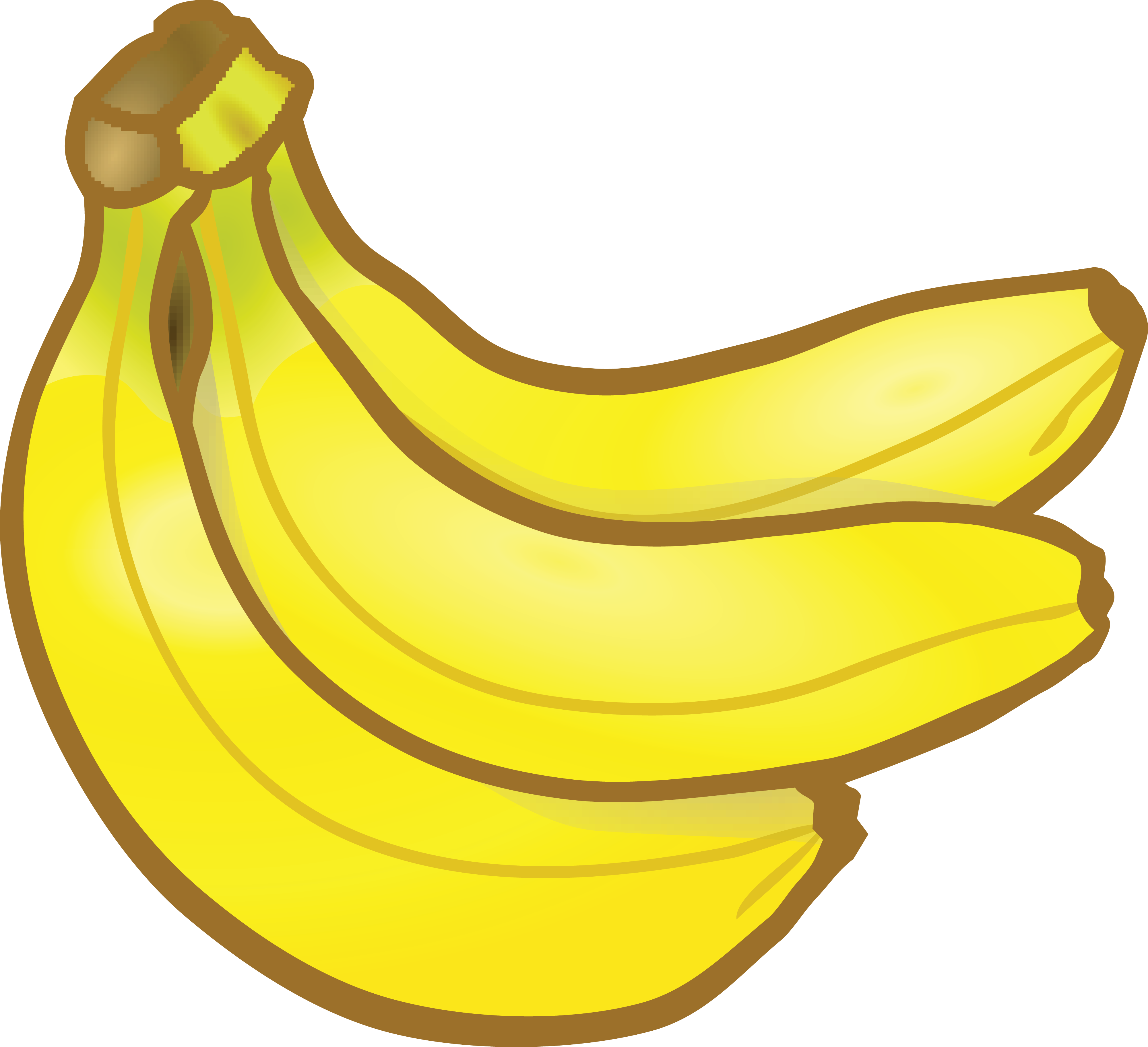 Free Clipart Of A Banana - Clip Art (4000x3650)