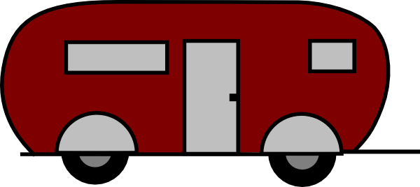 Airstream Trailer Cartoon Clipart - Cartoon Airstream (600x268)