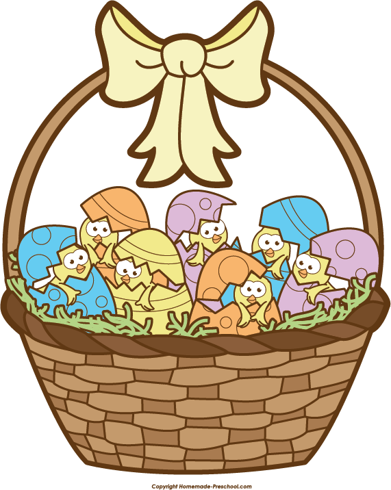 Free Easter Basket Clipart - Basket (571x716)
