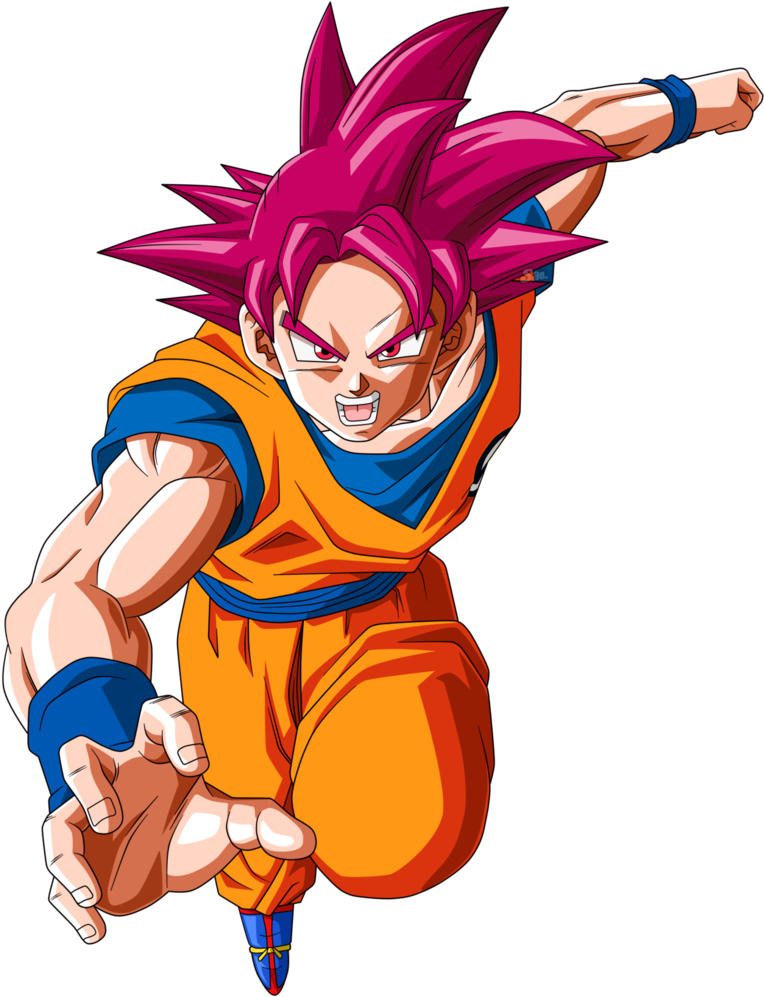 Goku Super Saiyajin Fase Dios - Dragon Ball Goku Ss Got (780x1025)