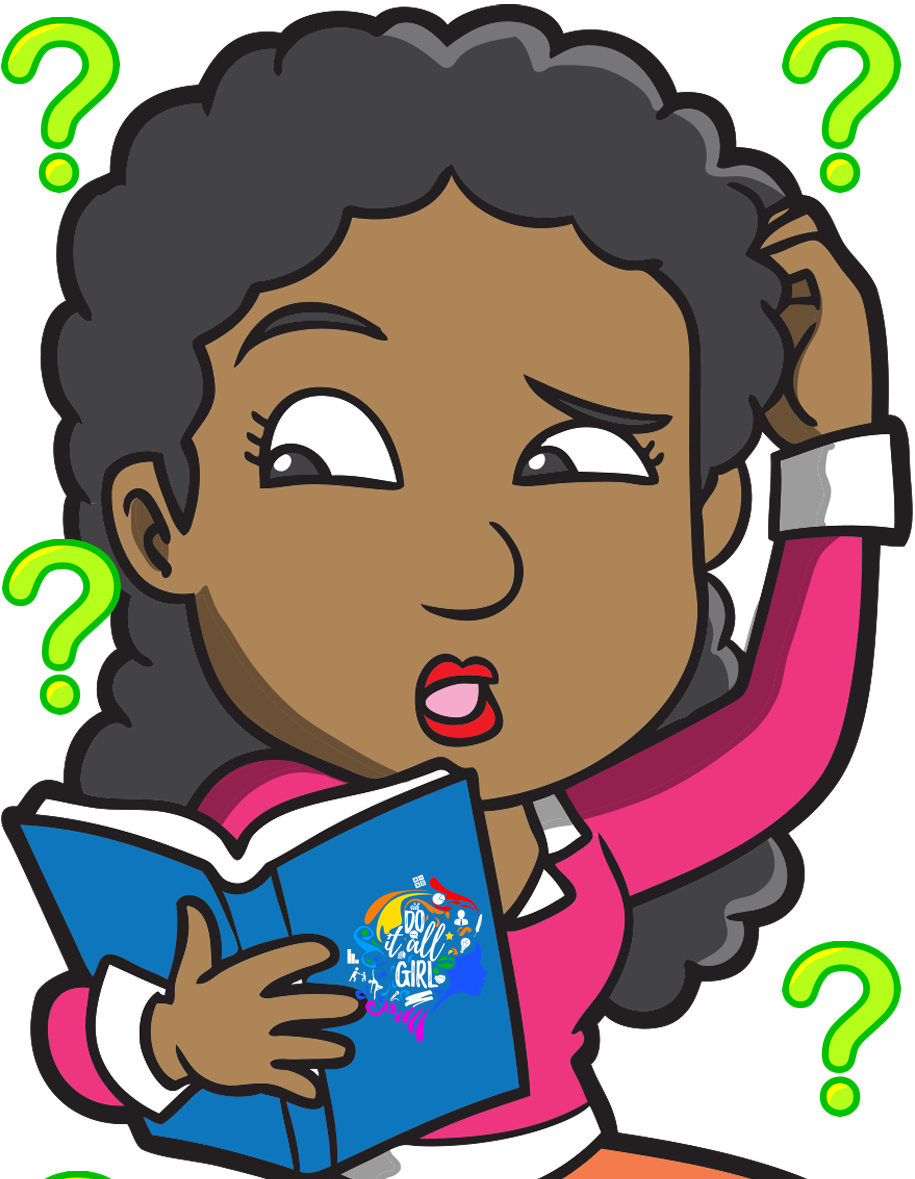 Alicia Confused Question Mark Half - Ask Questions Clip Art (915x1179)