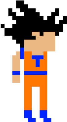Pixel Art Goku - Goku Pixel Art Png (400x400)