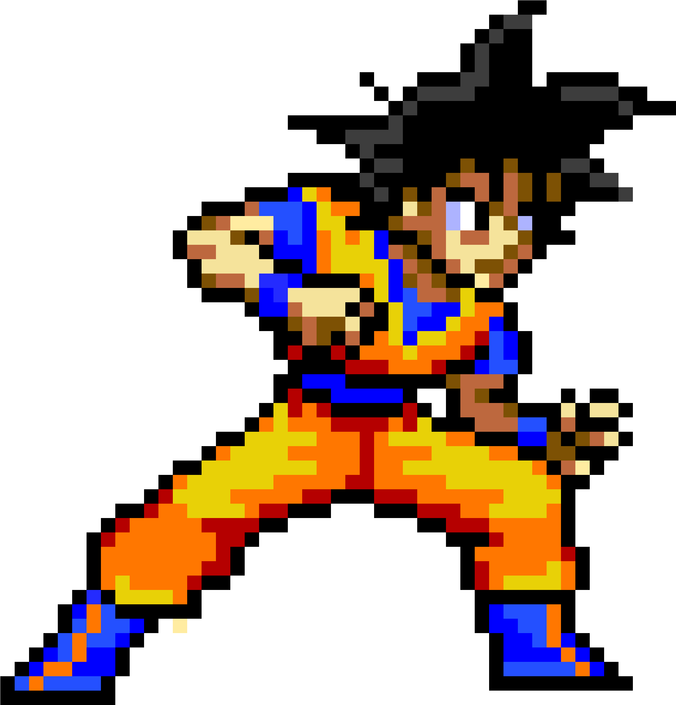 Goku - Goku Pixel Art (3500x2900)