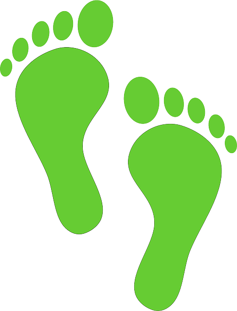 Human Footprints, Toes, Foot, Silhouette, Green, Man, - Step Clipart (1024x1024)