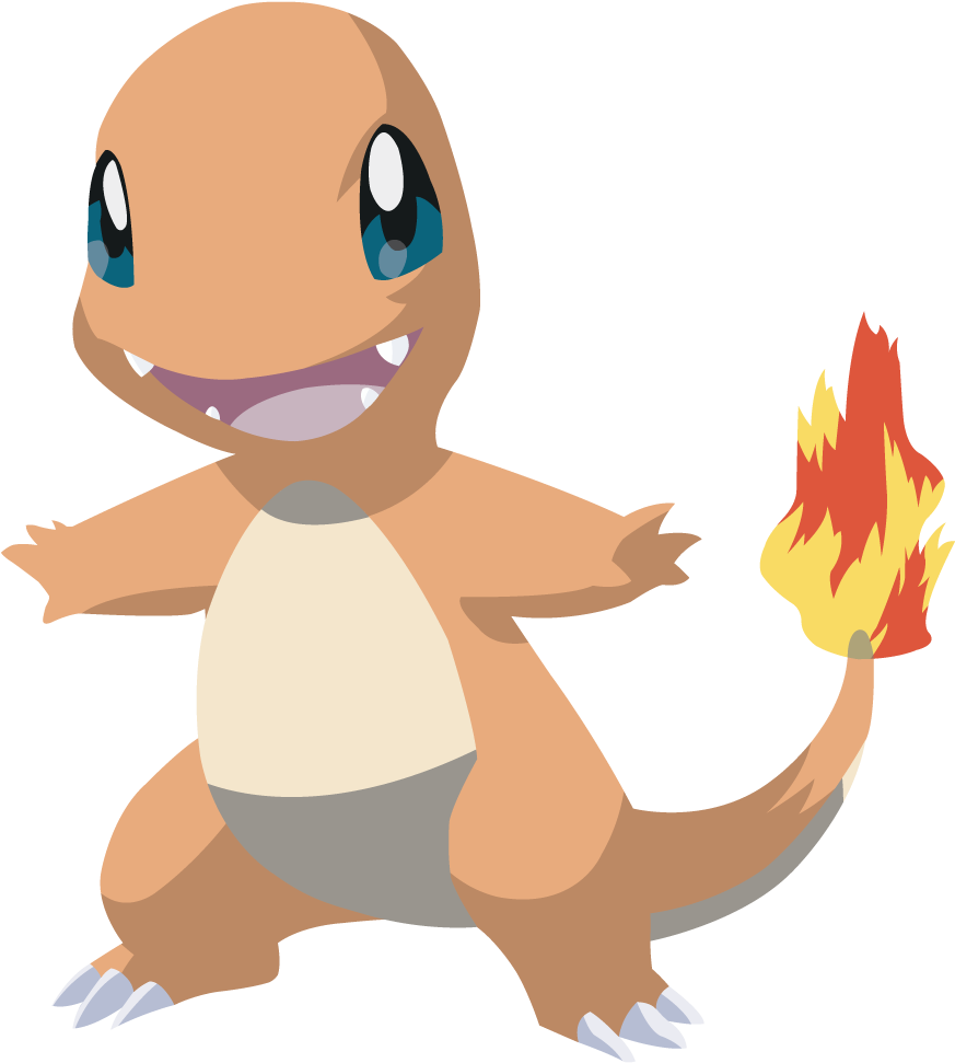 Charmander Dream Clipart - Pokemon Kanto Starter Trio (1920x1080)
