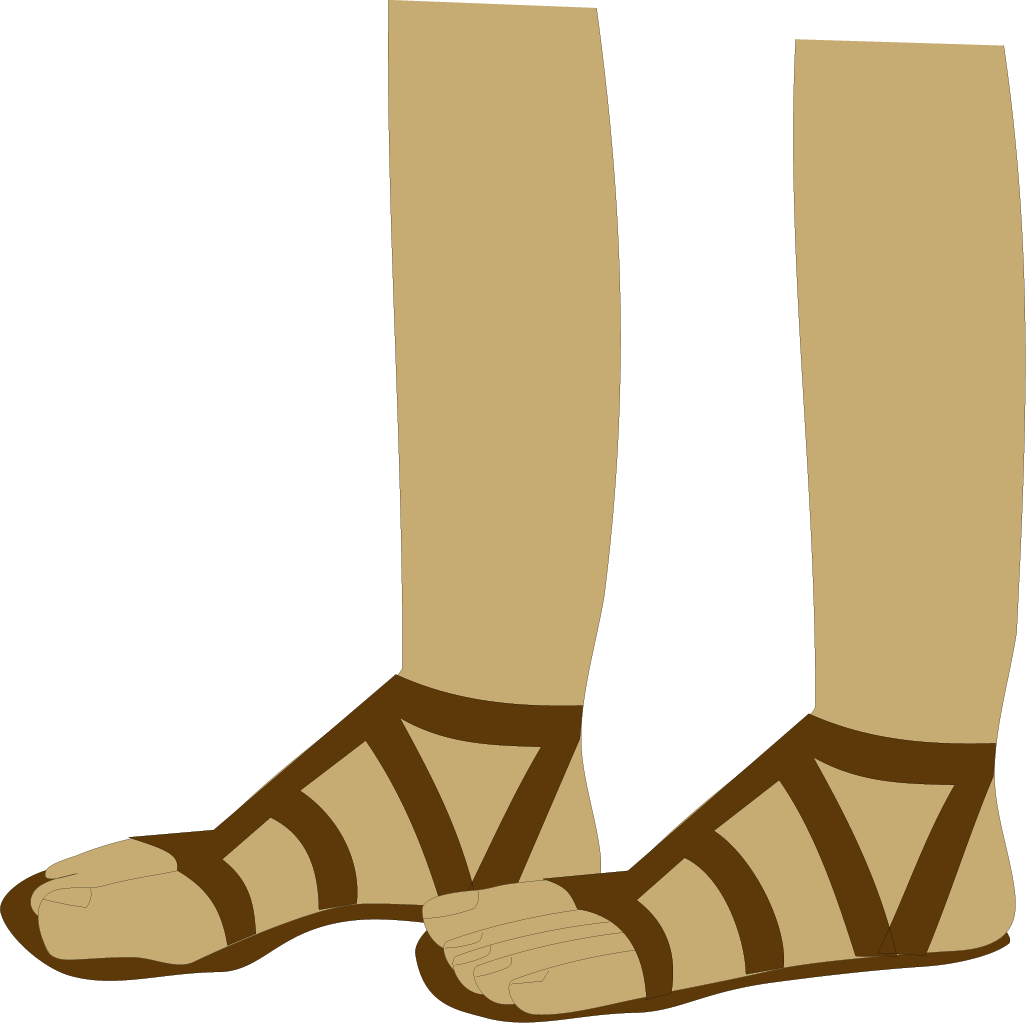 Foot Toe Clip Art - Cartoon Feet In Sandals (1026x1023)