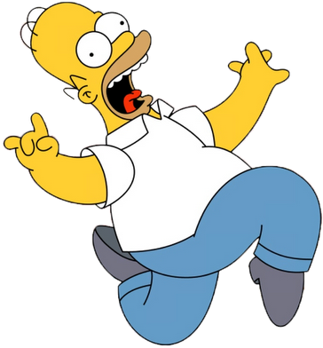 Image - Homer Simpson Skipping (372x400)