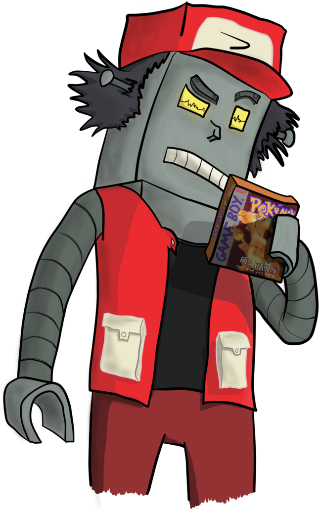 Twitch Pokemon Robot Is Confused By Vigorousjammer - Pokemon Red As A Robot (720x1109)