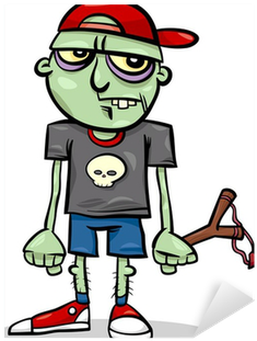 Halloween Zombie Kid Cartoon Illustration Sticker • - Cartoon Zombie (400x400)