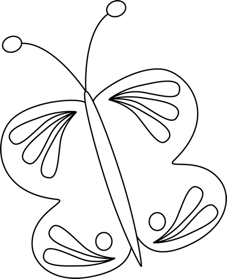 Black And White Butterfly - Mycutegraphics Butterfly Black And White (449x550)