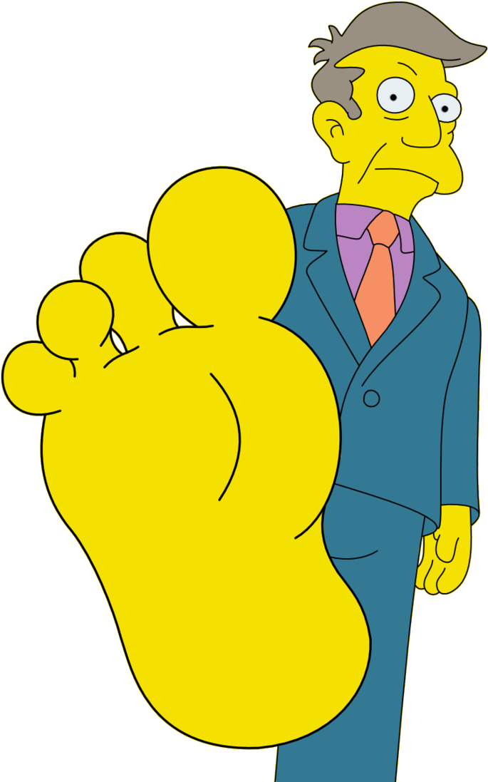 Seymour Skinner And His Foot By Skippy1989 - Bart Simpson Shows His Foot (705x1133)
