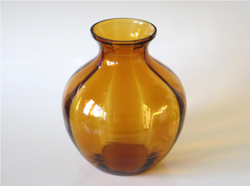 Vaas Amber Glas Optiek Doyen Belgisch Art Deco Jaren - Vase (800x800)