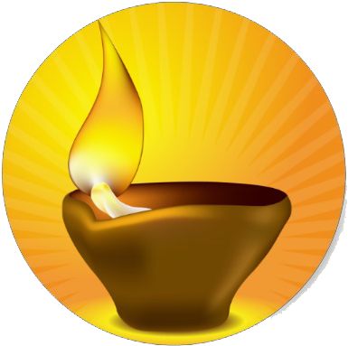 Diya Diwali Oil Lamp Sticker Light - Diwali Diya (500x500)