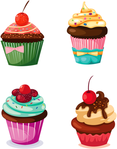 29 - Cupcakes Drawing (418x500)