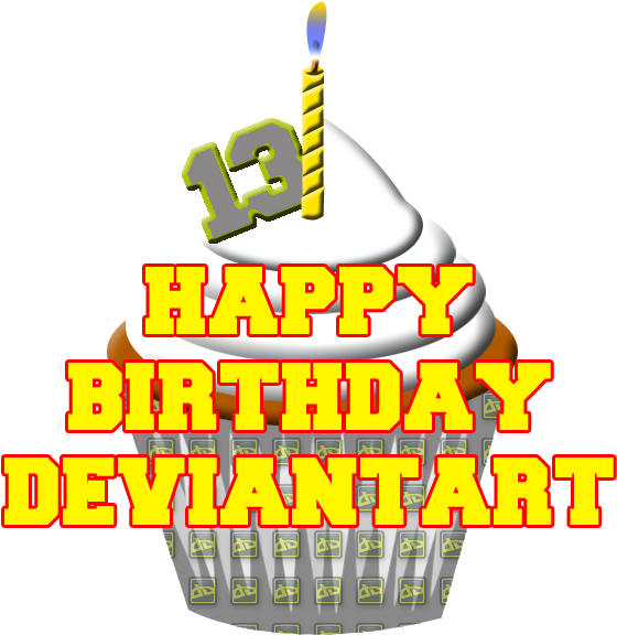Deviantart 13th Birthday Cupcake By *christopia1984 - Library (600x800)