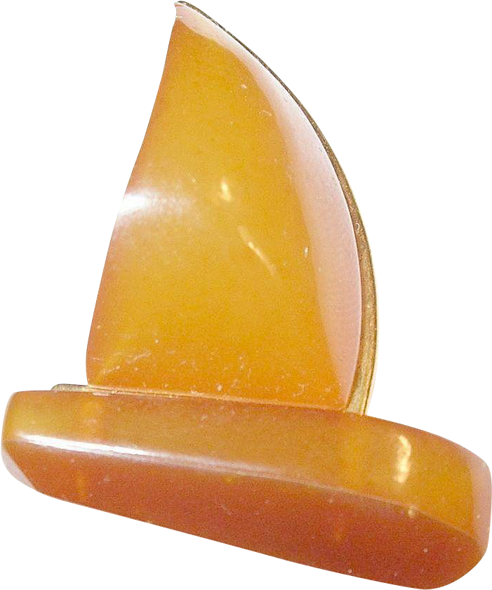 Up For Your Consideration Is This 9k Gold Amber Sailboat - Brooch (839x839)