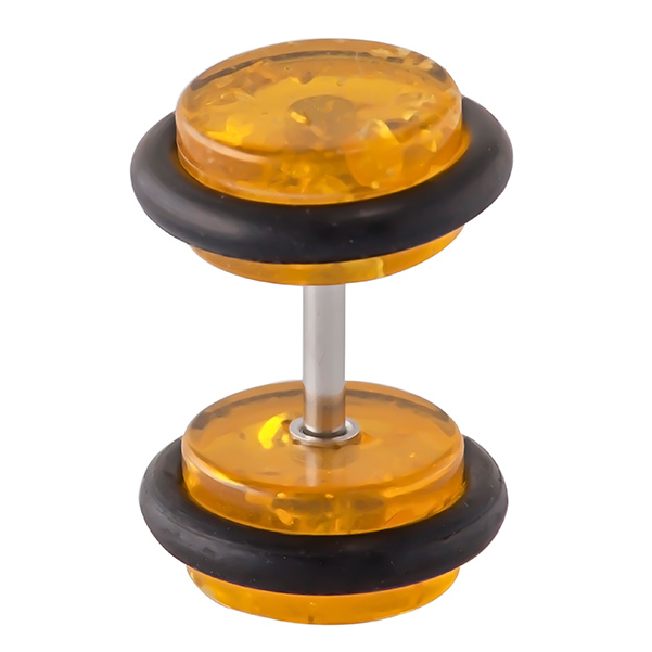 Freshtrends Amber Acrylic Cheater Plugs - Circle (730x730)
